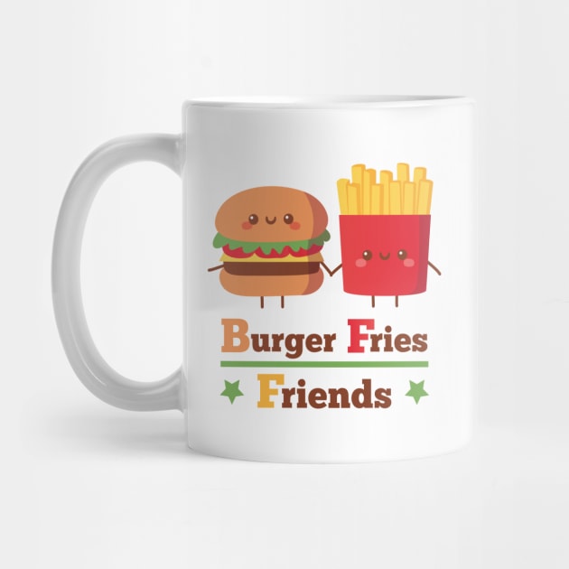 Cute Burger and Fries Friends BFF Funny by rustydoodle